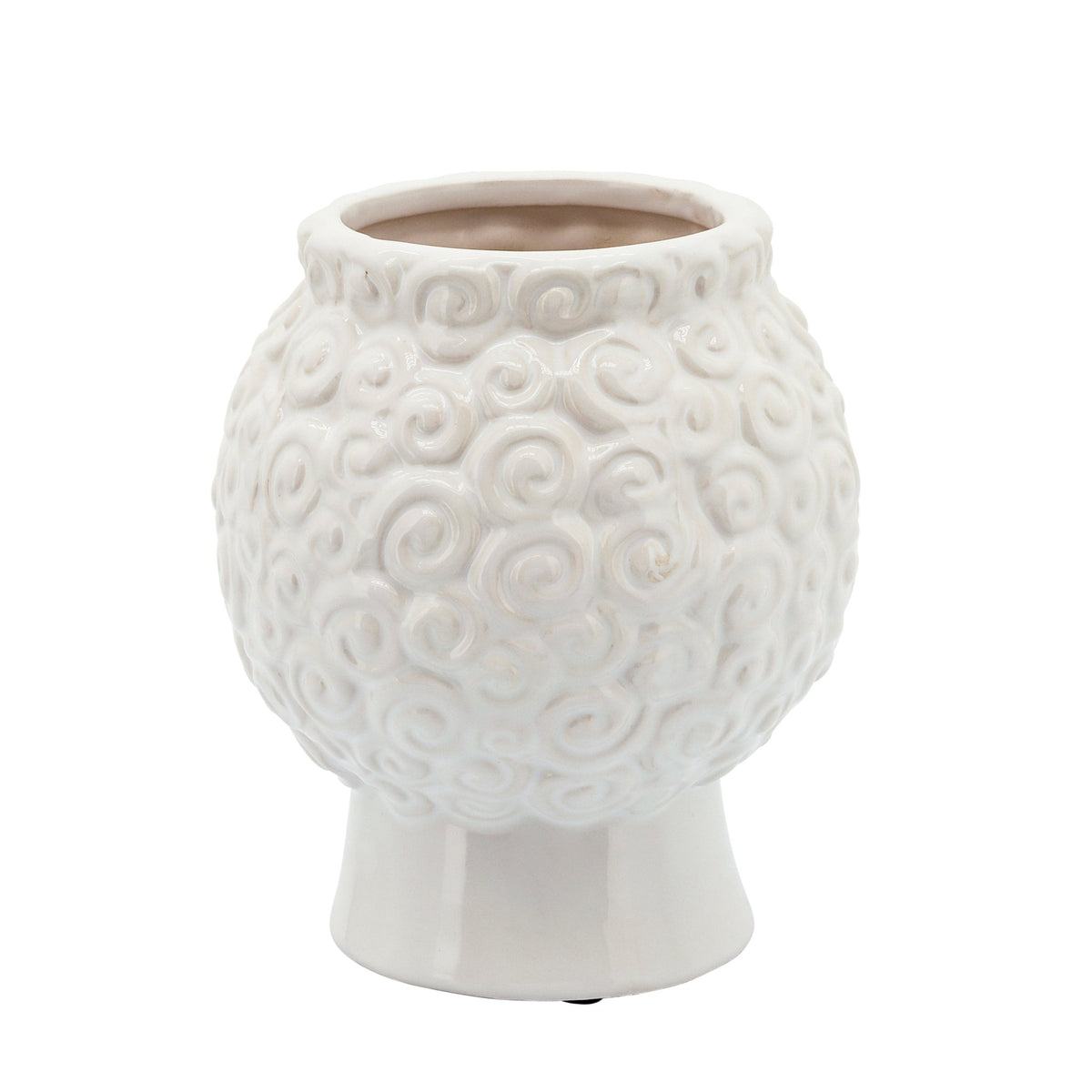 6" GRANDMA FACE PLANTER, WHITE Outdoor Planters| Sagebrook Home