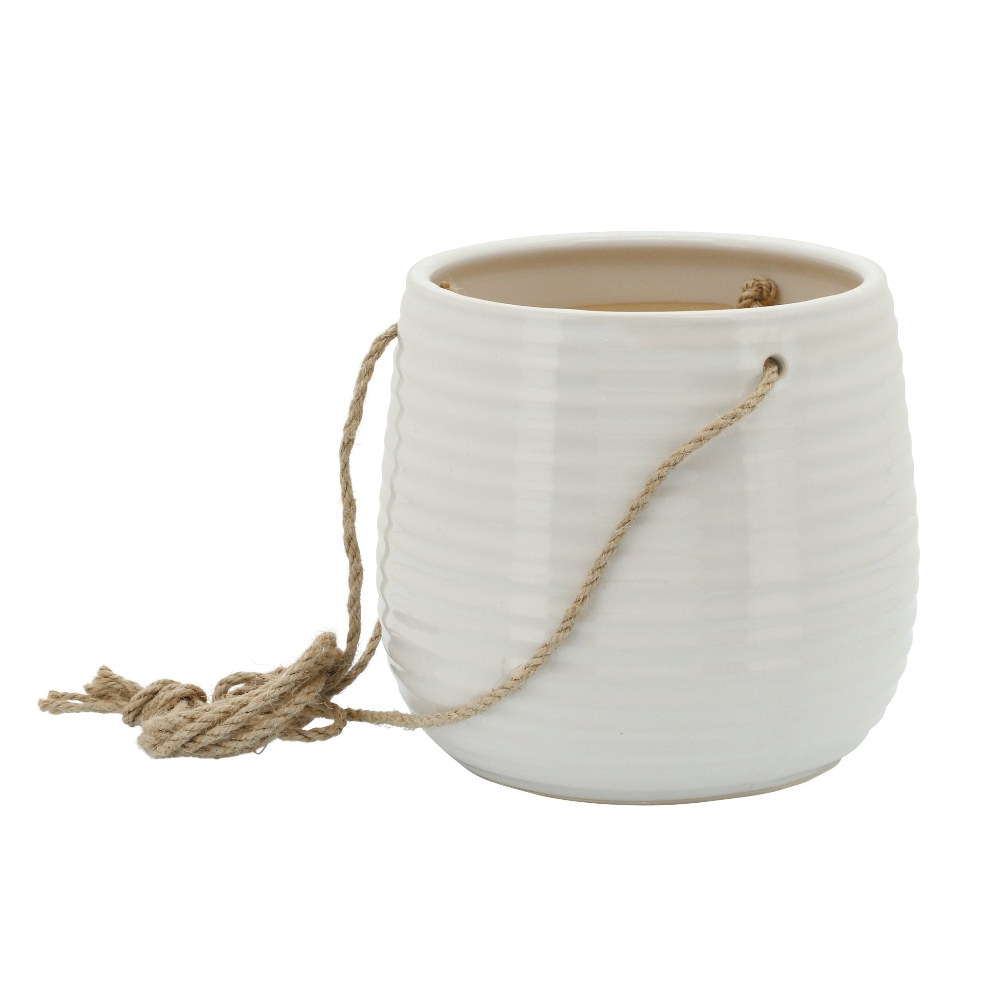 6" Hanging Planter,White Outdoor Planters| Sagebrook Home