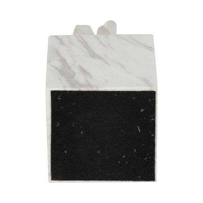 6" Julia Tall Crystal And Marble Block - Al Rugaib Furniture