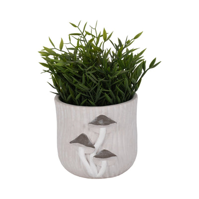 6" Mushroom Applique Planter, Grey - Al Rugaib Furniture