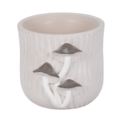6" Mushroom Applique Planter, Grey - Al Rugaib Furniture