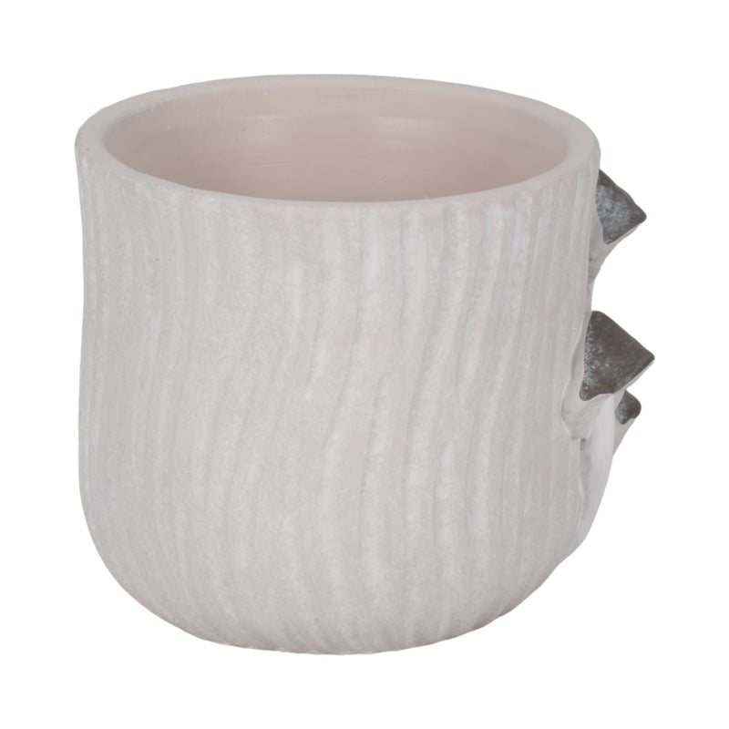 6" Mushroom Applique Planter, Grey - Al Rugaib Furniture