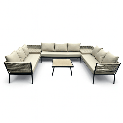 6 - Piece Comfortable Beige Outdoor Seating Set for Daily Use - Al Rugaib Furniture
