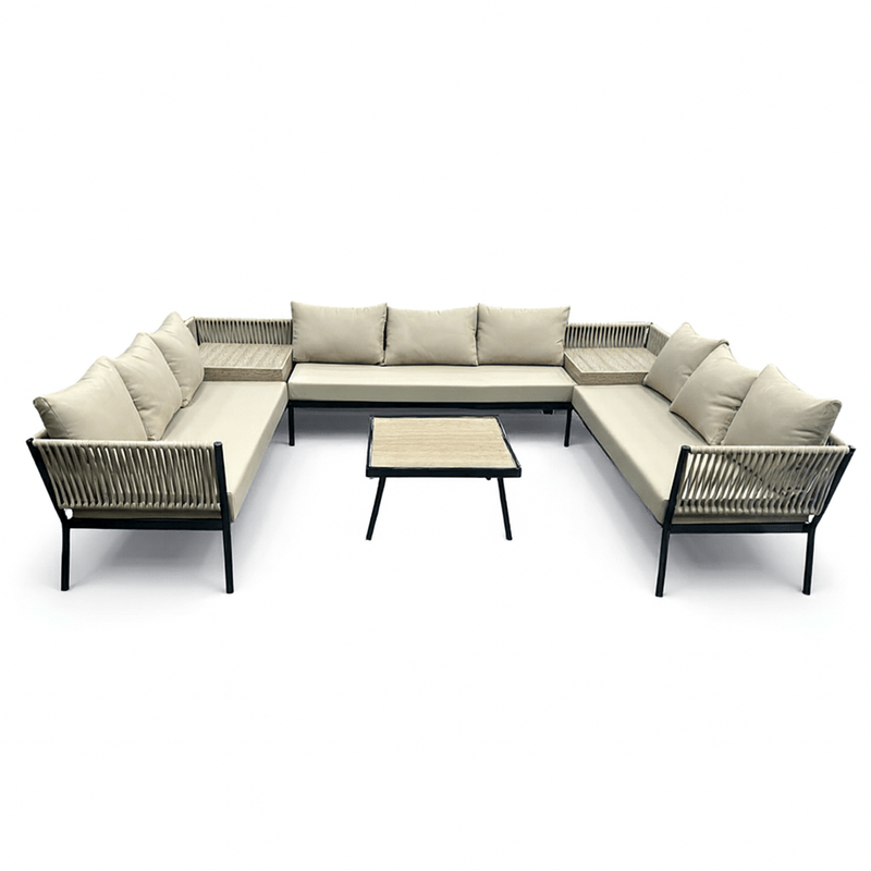 6 - Piece Comfortable Beige Outdoor Seating Set for Daily Use - Al Rugaib Furniture