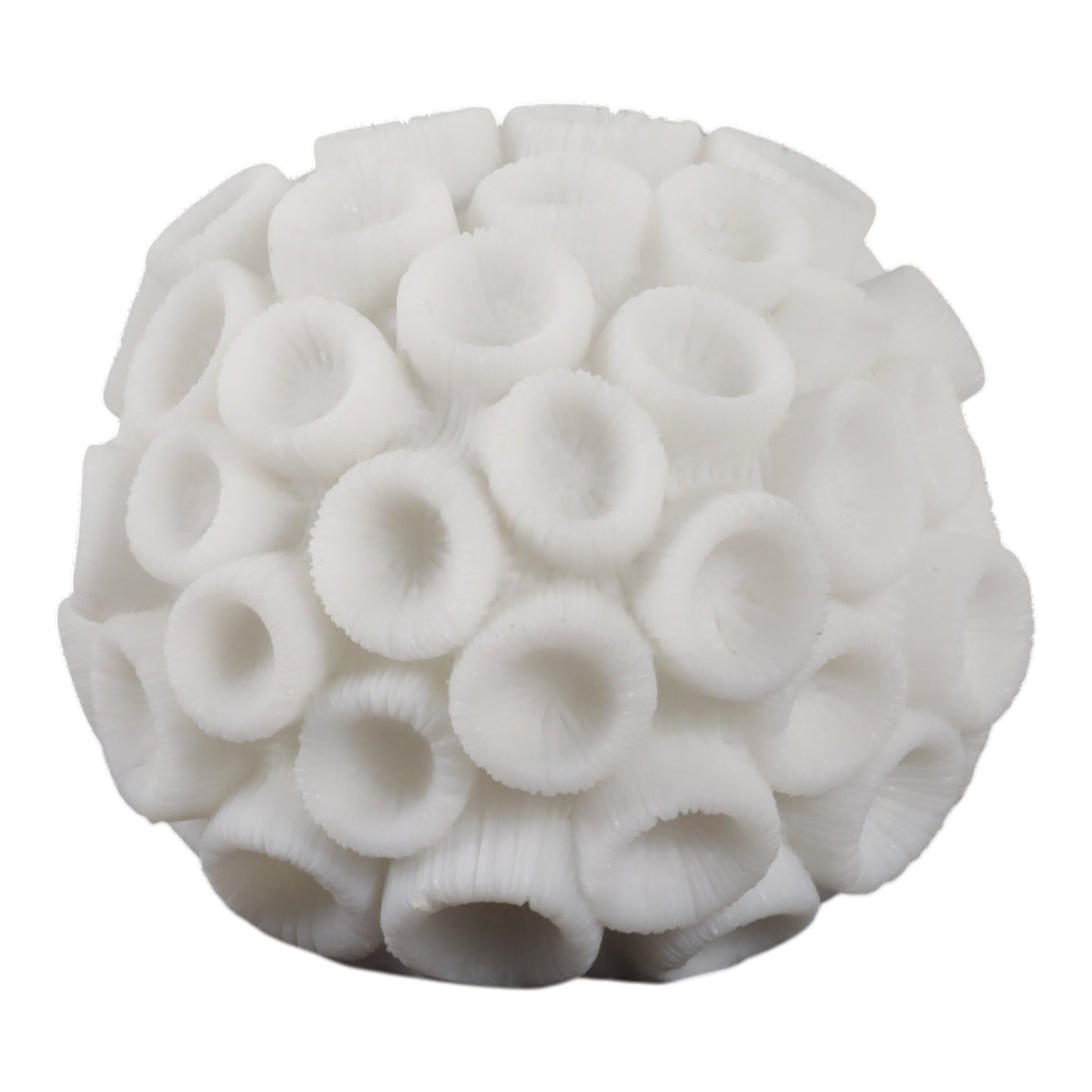 6" Round Coral Orb, Ivory Table Decors| Sagebrook Home