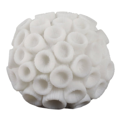 6" Round Coral Orb, Ivory - Al Rugaib Furniture