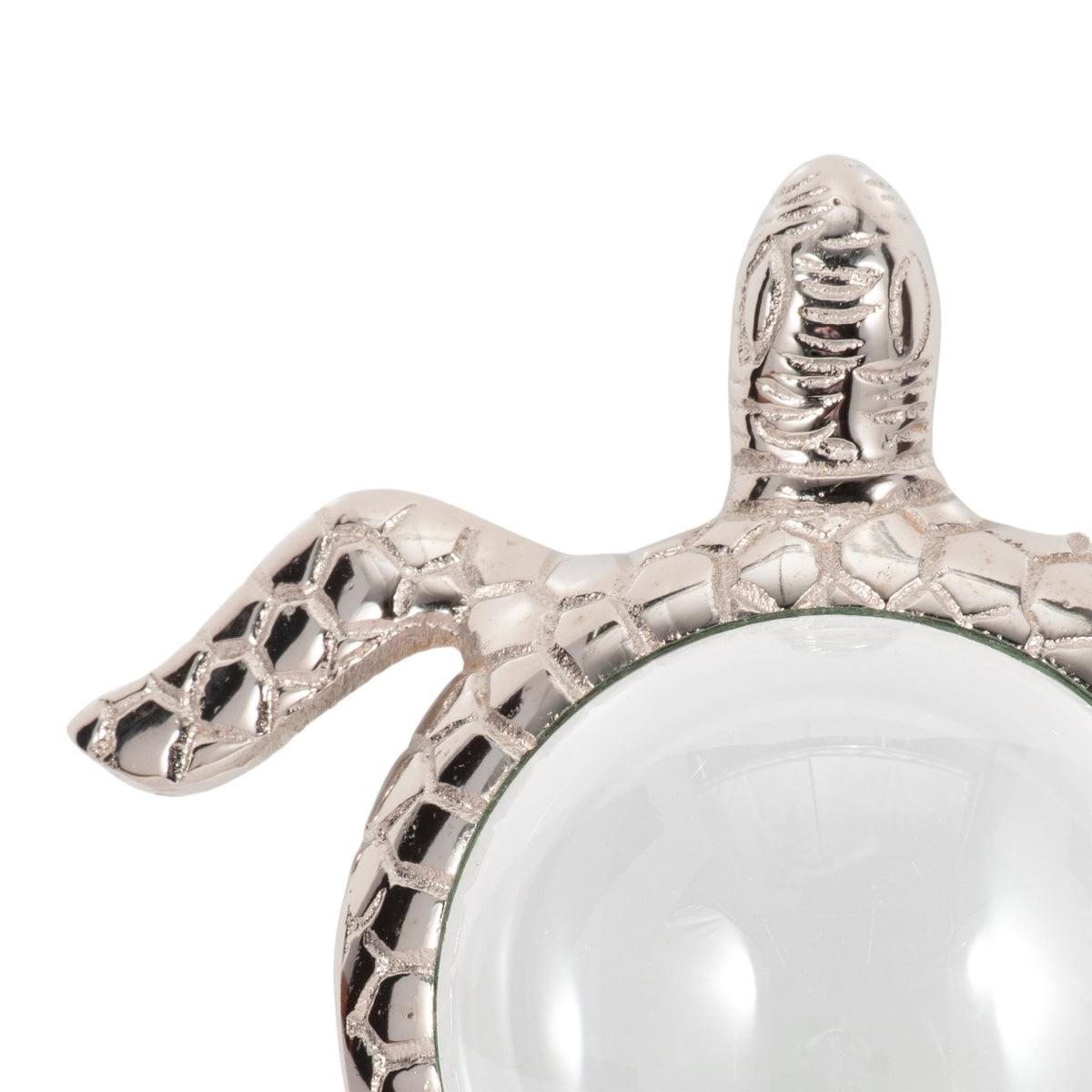 6" Sea Turtle Magnifying Glass, Silver Table Decors| Sagebrook Home
