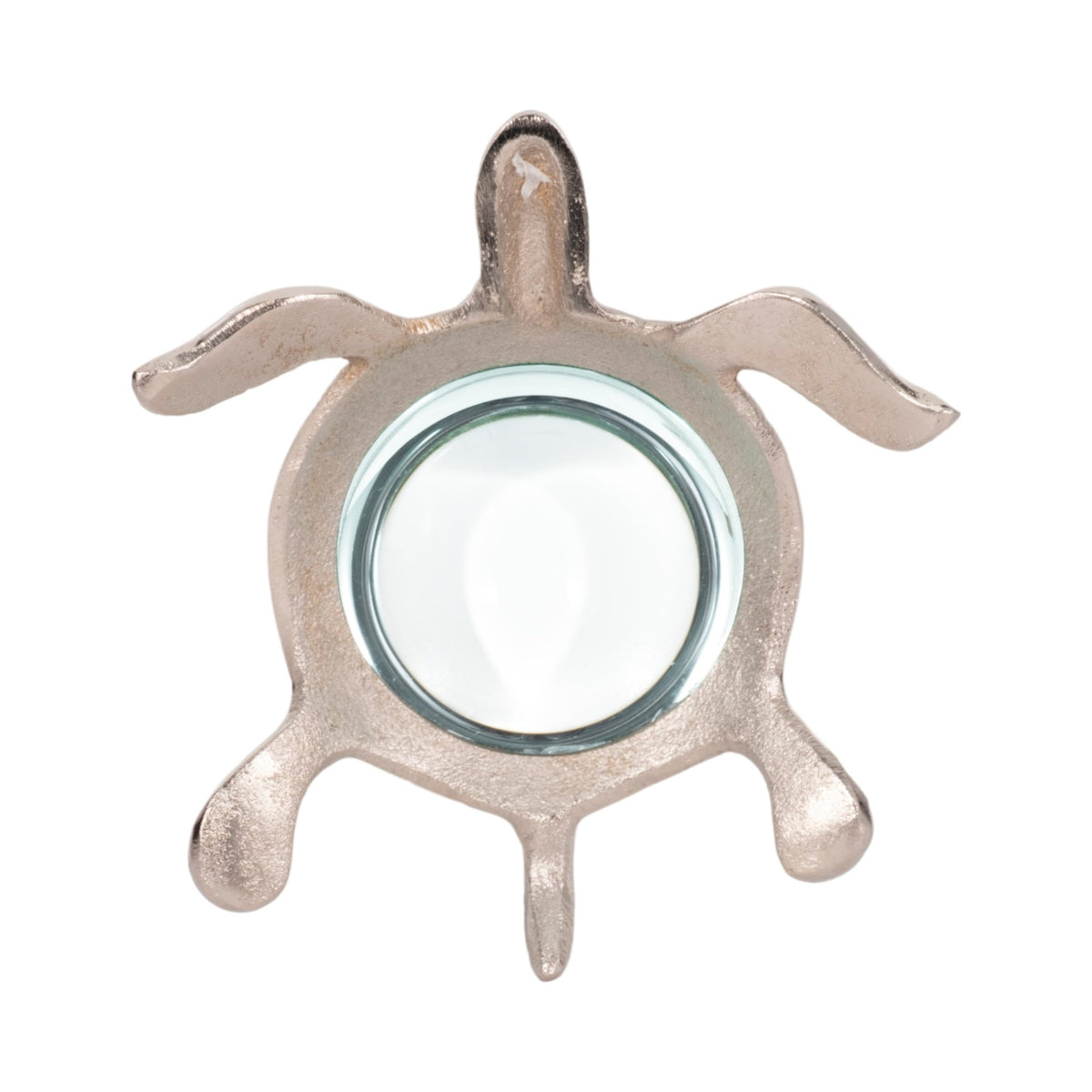 6" Sea Turtle Magnifying Glass, Silver Table Decors| Sagebrook Home