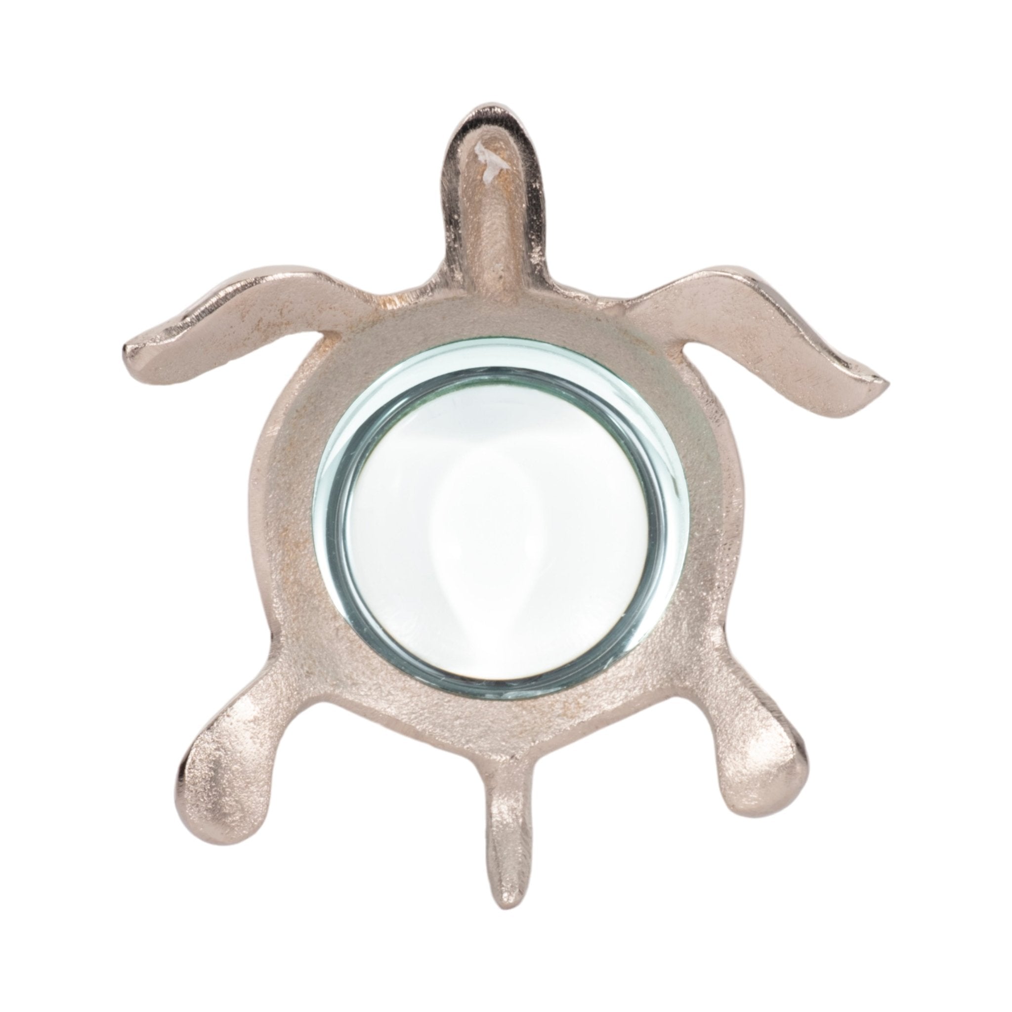 6" Sea Turtle Magnifying Glass, Silver Table Decors| Sagebrook Home