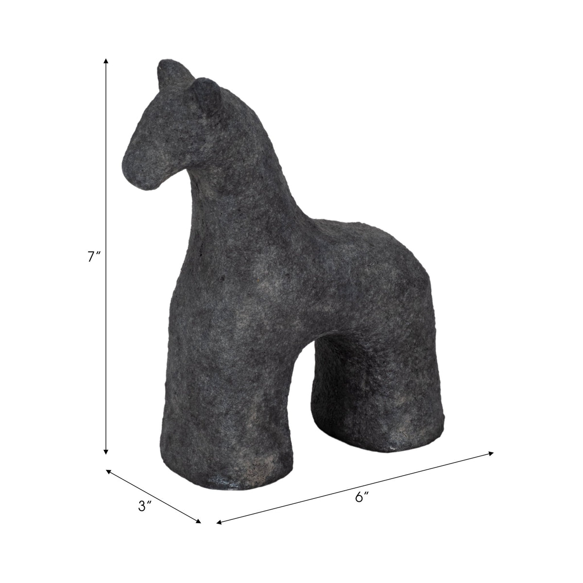 6" Textured Horse, Black Table Decors| Sagebrook Home
