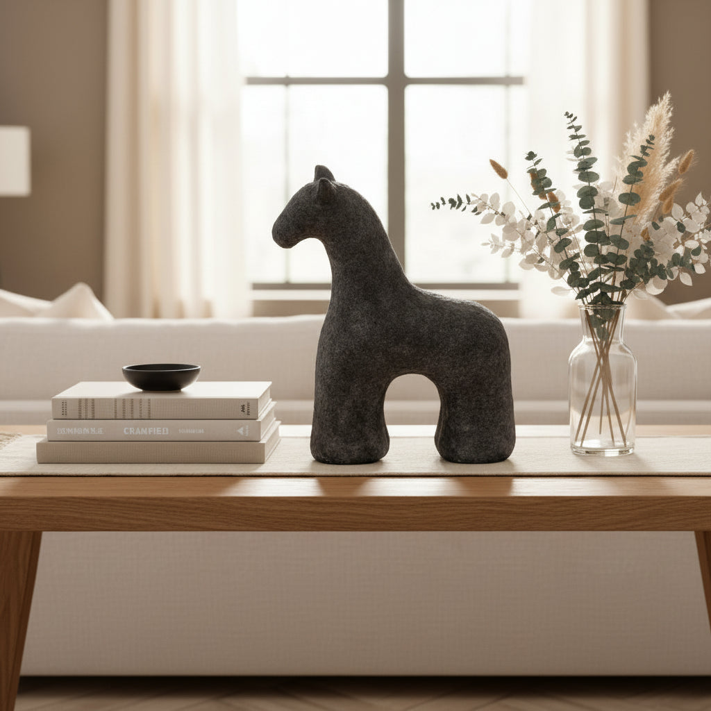 6" Textured Horse, Black Table Decors| Sagebrook Home