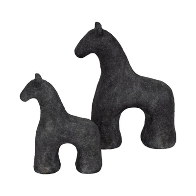 6" Textured Horse, Black - Al Rugaib Furniture
