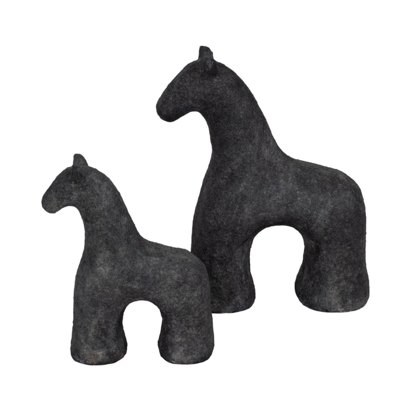 6" Textured Horse, Black - Al Rugaib Furniture