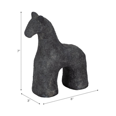 6" Textured Horse, Black - Al Rugaib Furniture