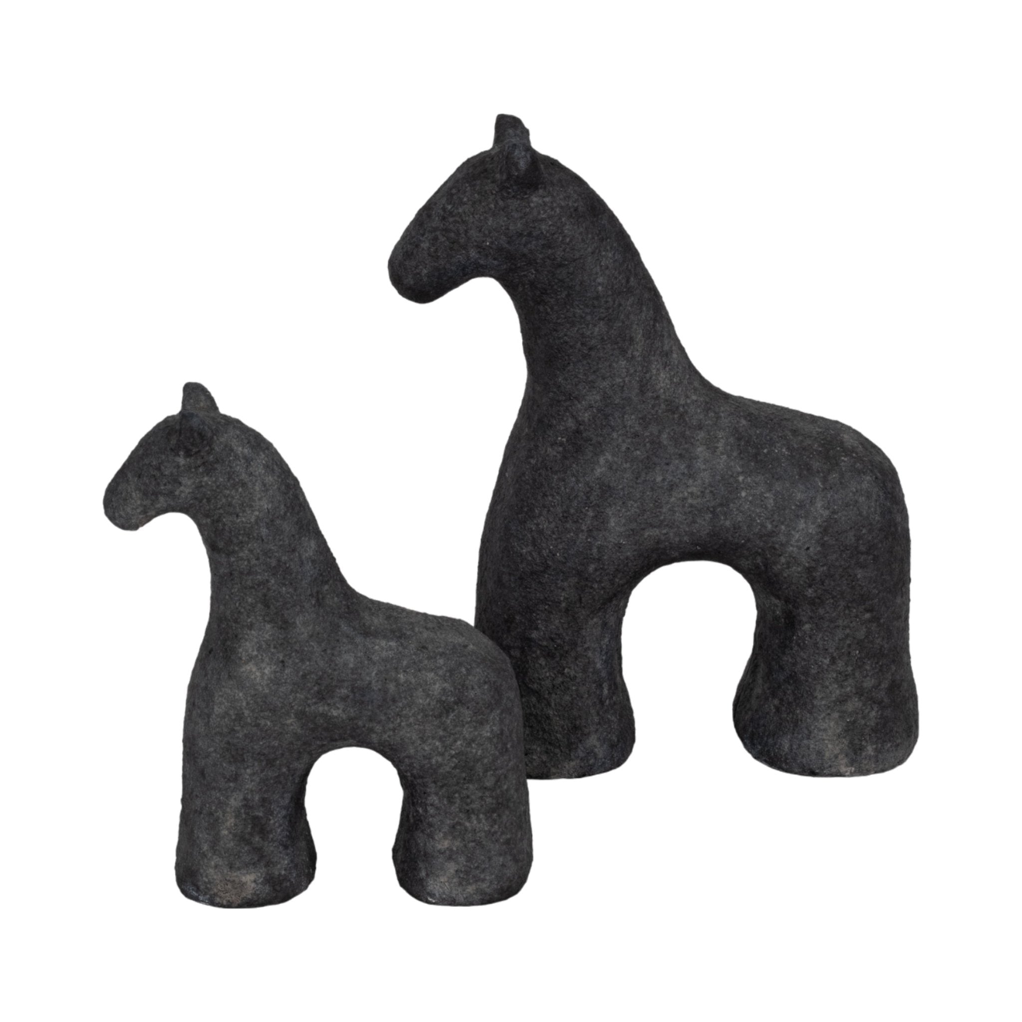 6" Textured Horse, Black Table Decors| Sagebrook Home