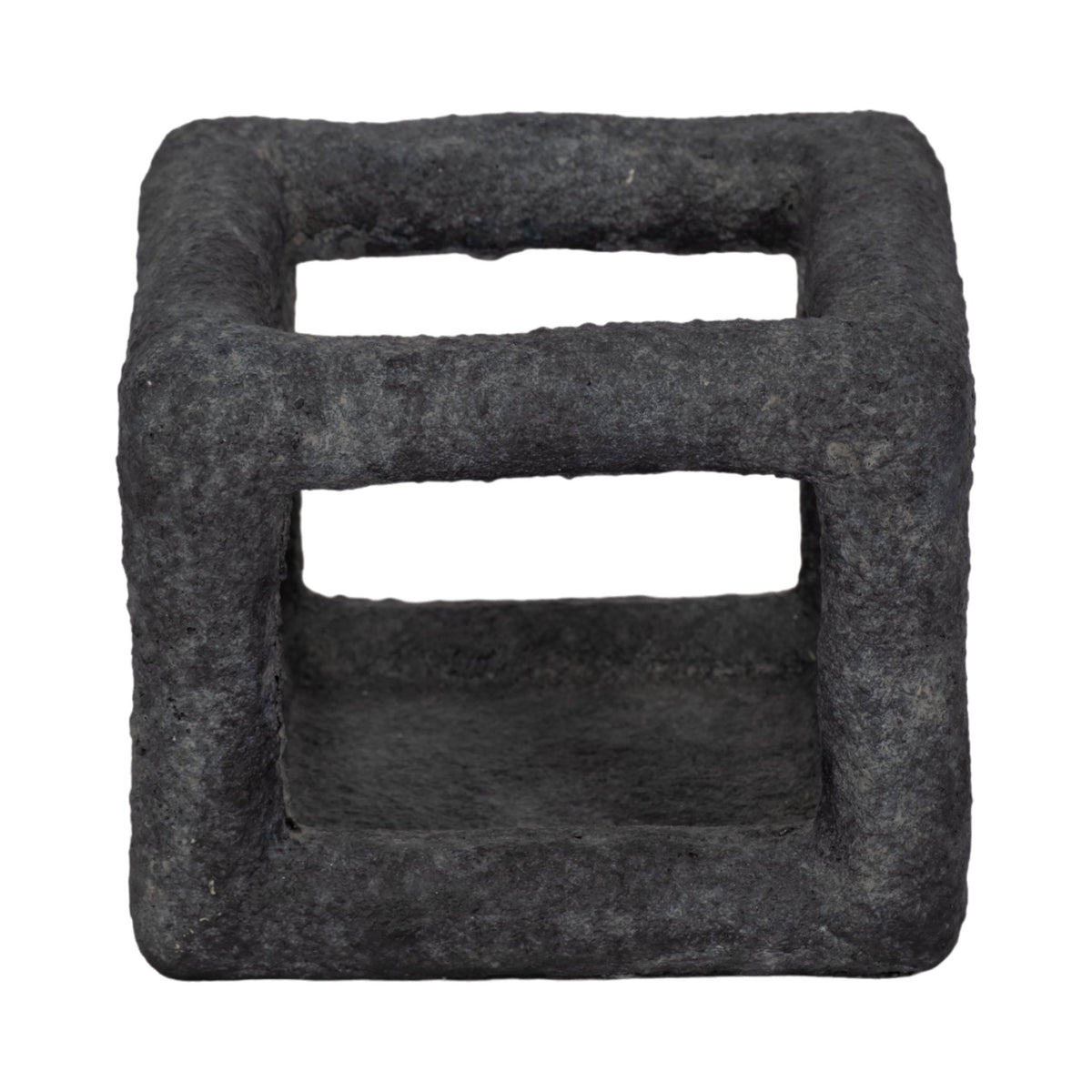 6" Textured Open Square Object, Black Table Decors| Sagebrook Home