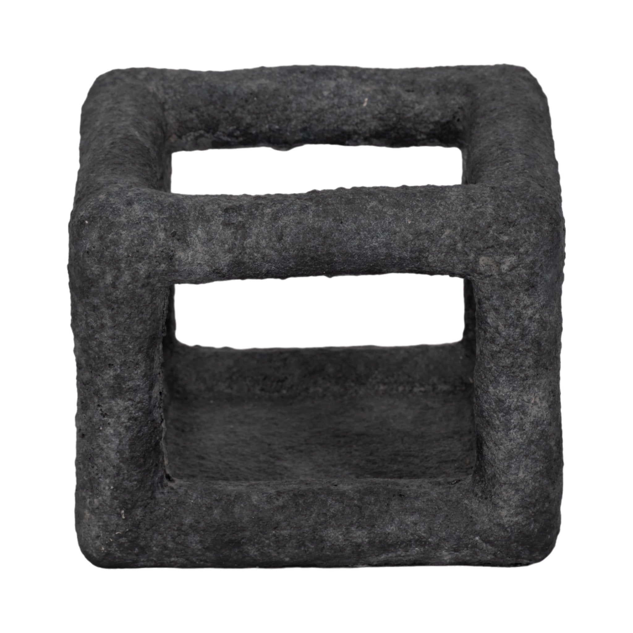 6" Textured Open Square Object, Black Table Decors| Sagebrook Home