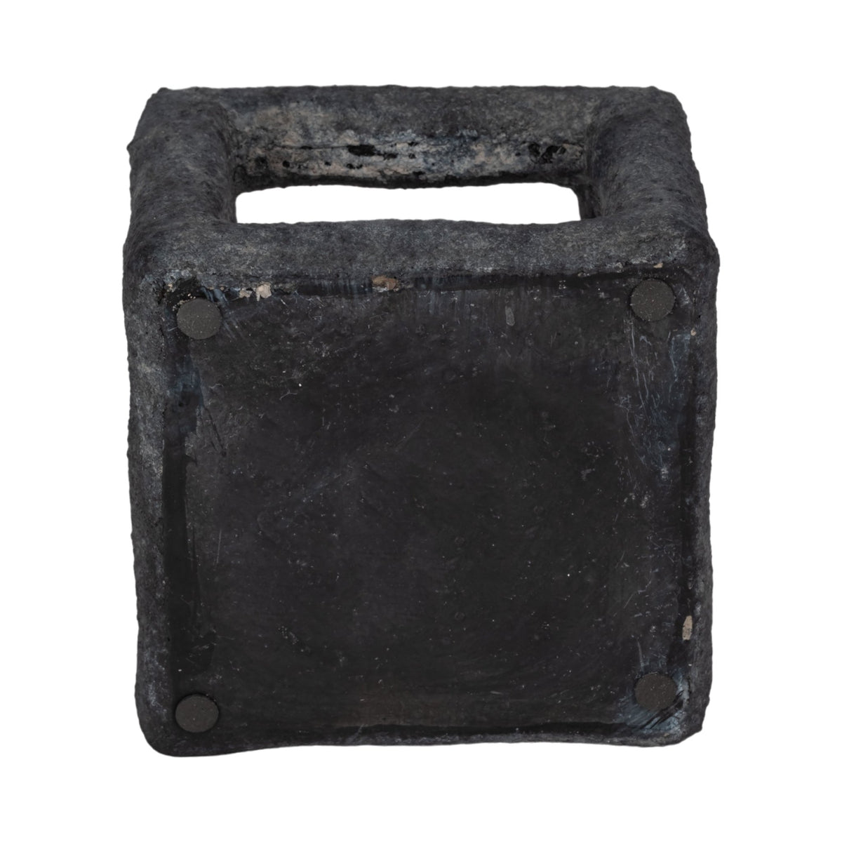 6" Textured Open Square Object, Black Table Decors| Sagebrook Home