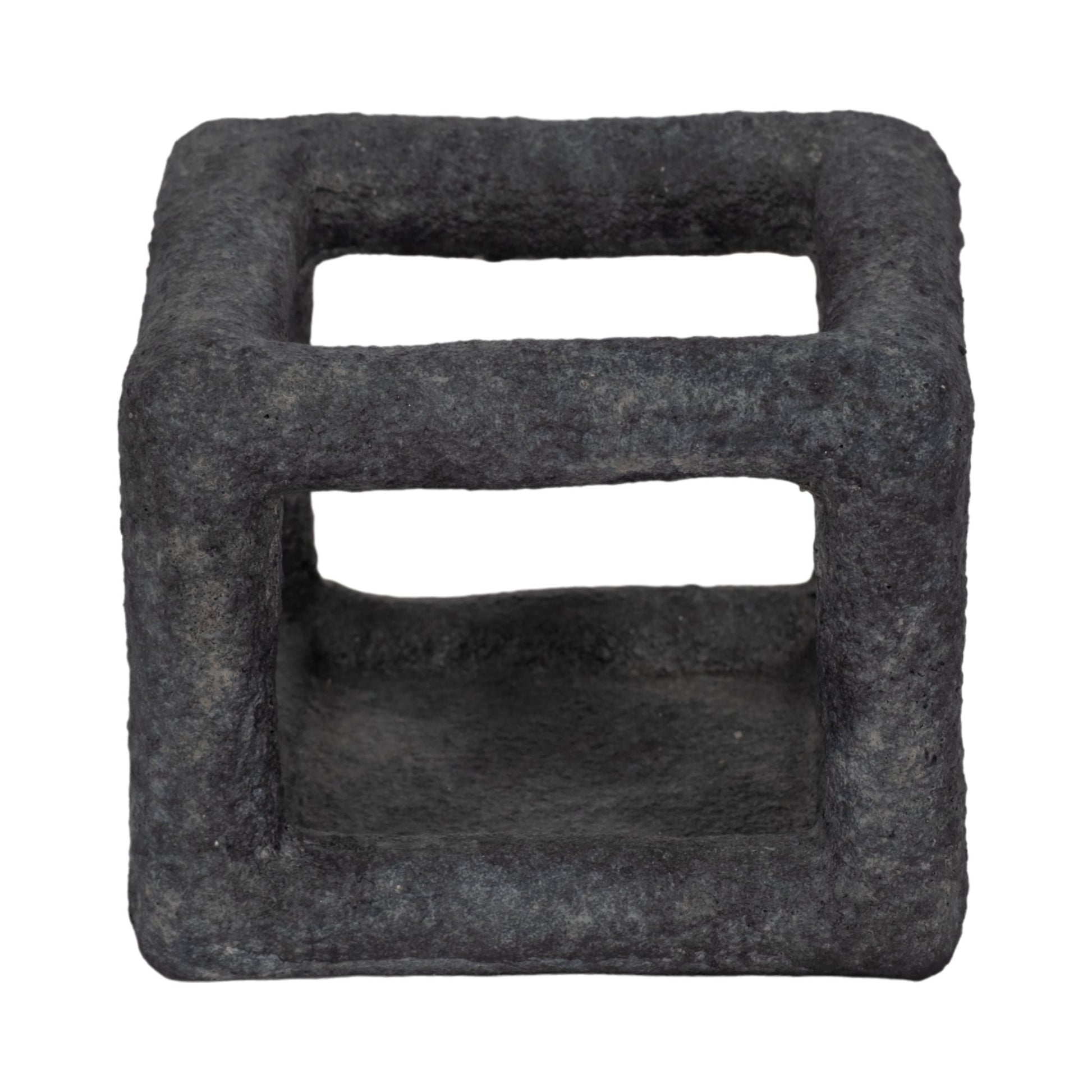 6" Textured Open Square Object, Black Table Decors| Sagebrook Home