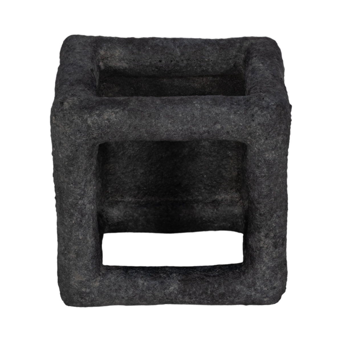 6" Textured Open Square Object, Black Table Decors| Sagebrook Home