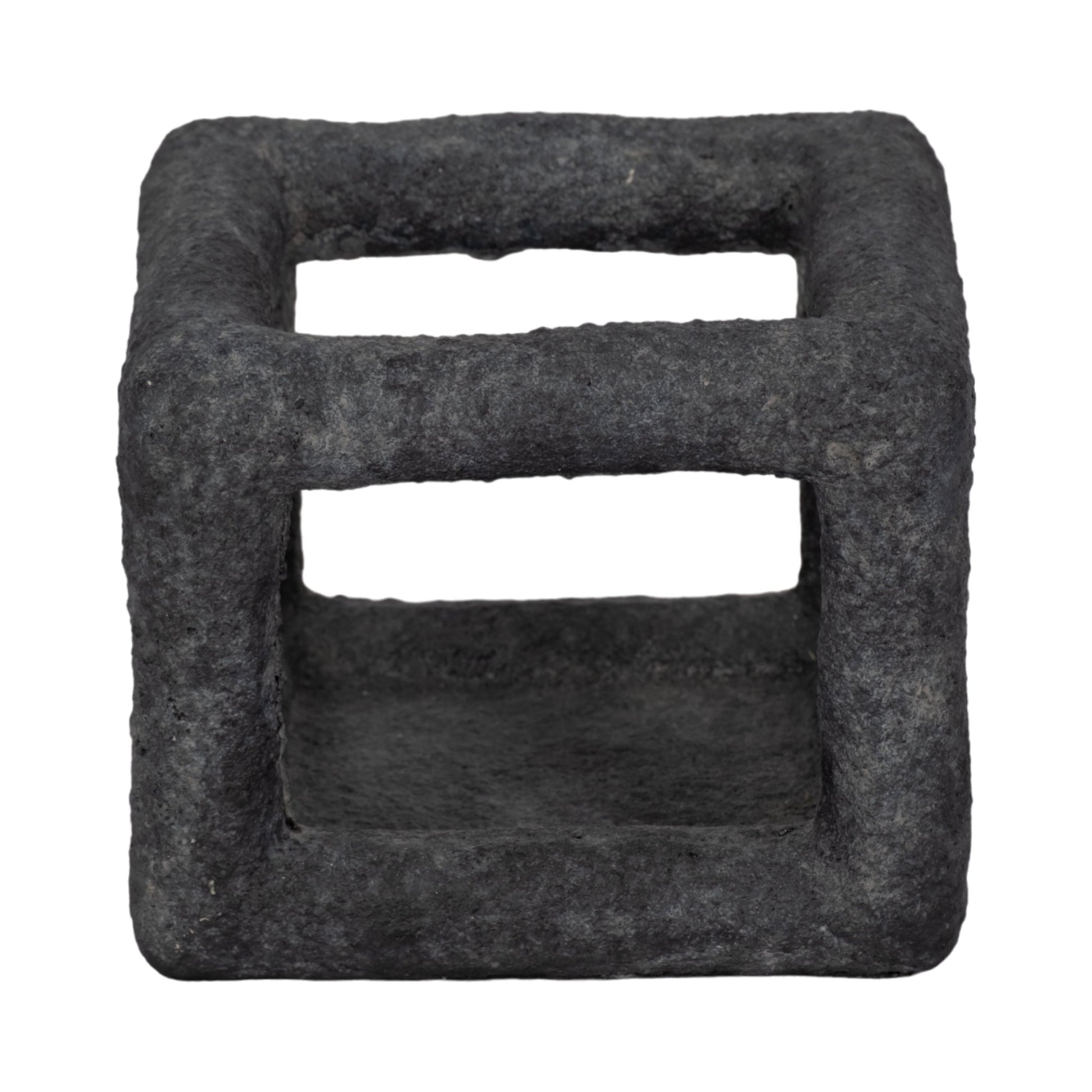 6" Textured Open Square Object, Black Table Decors| Sagebrook Home