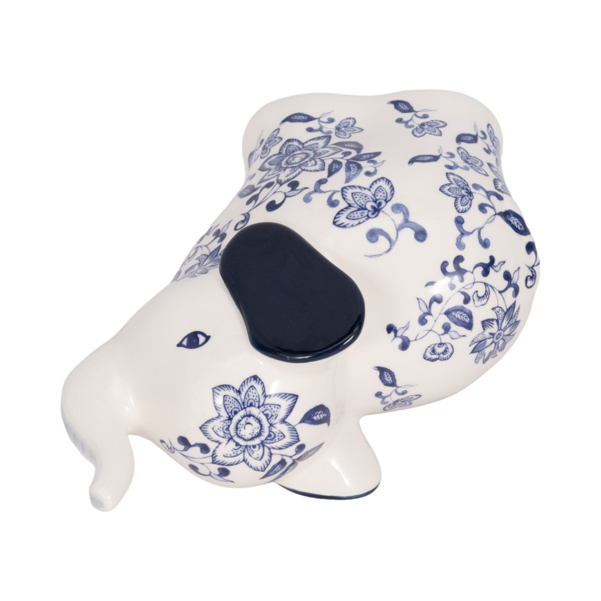 6" Trunk Up Chinoiserie Elephant, Blue/white Table Decors| Sagebrook Home