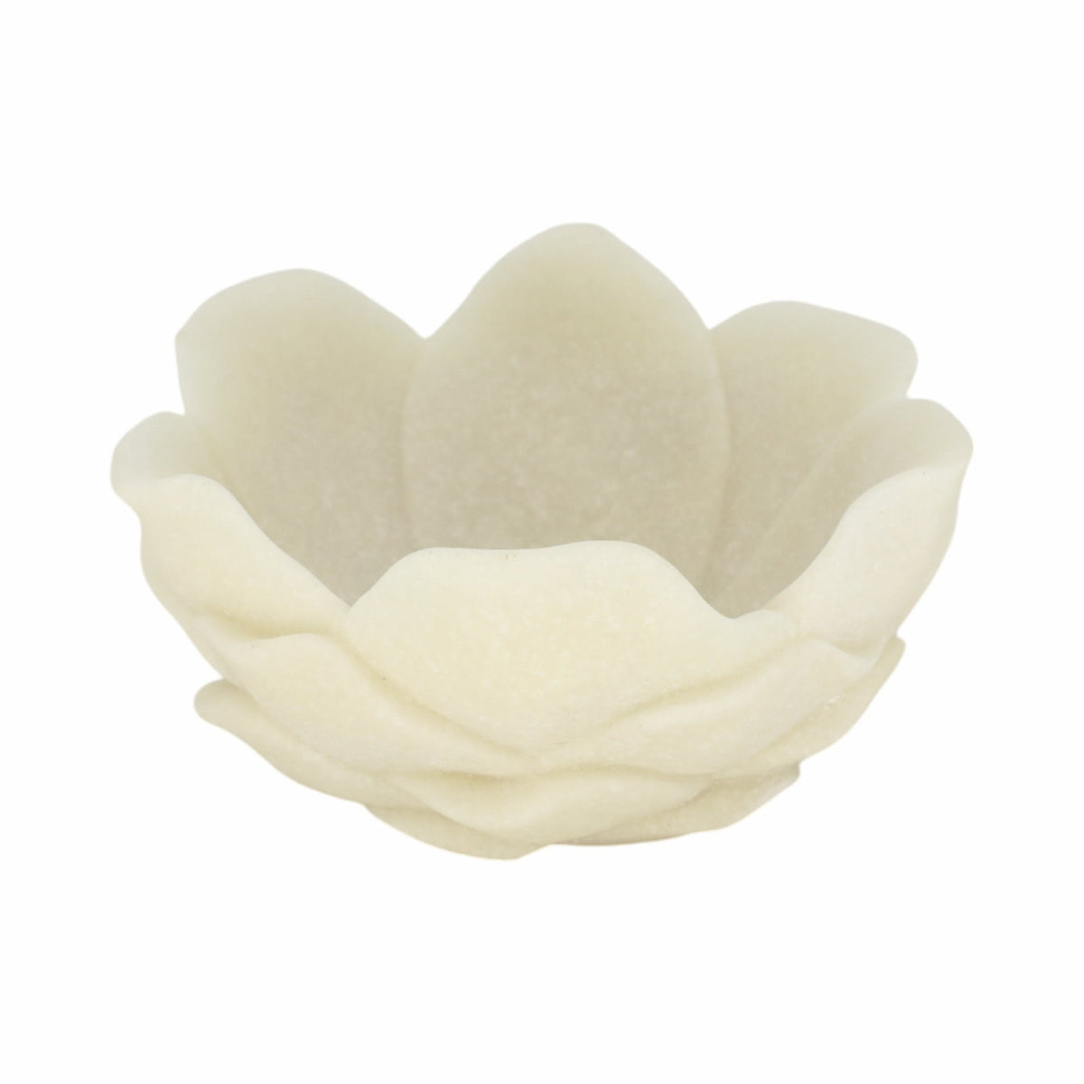 6" Zelen White Quartz Resin Flower Bowl Table Decors| Sagebrook Home