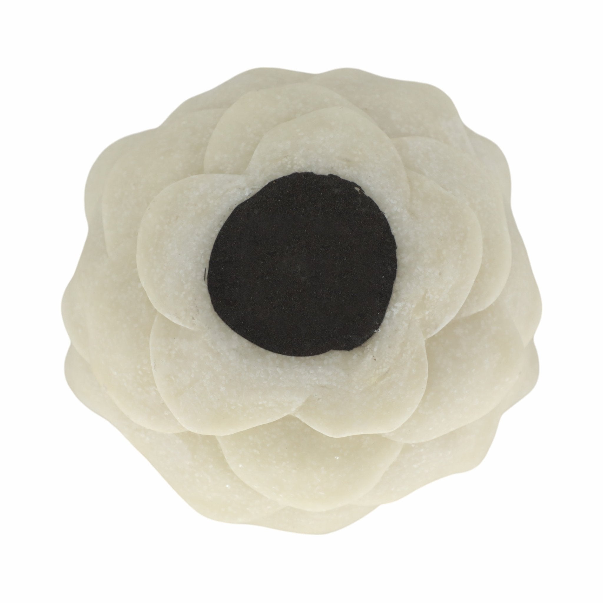 6" Zelen White Quartz Resin Flower Bowl Table Decors| Sagebrook Home
