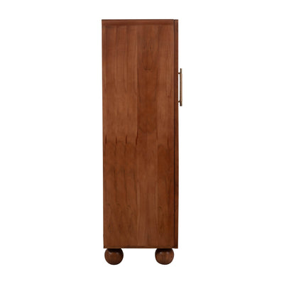 60" ACACIA WOOD ARMOIRE, BROWN - Al Rugaib Furniture