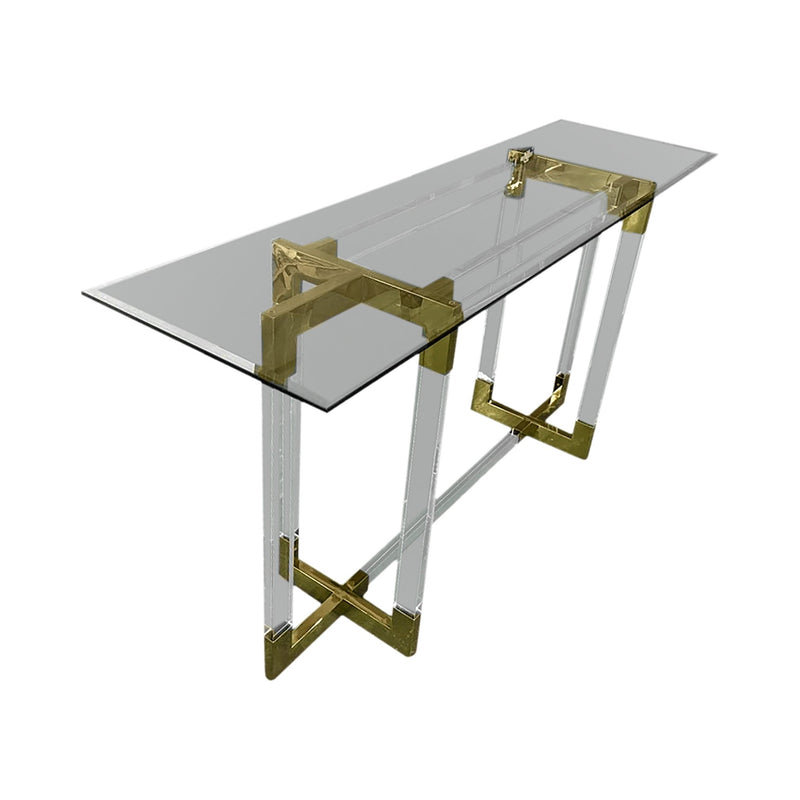 60" Arteaga Acrylic Console Table - Al Rugaib Furniture