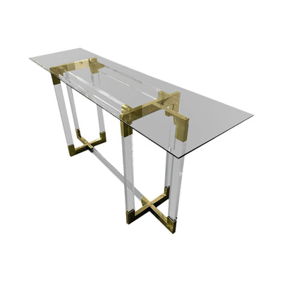 60" Arteaga Acrylic Console Table - Al Rugaib Furniture