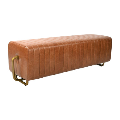 60" Felix Real Leather Bench - Al Rugaib Furniture