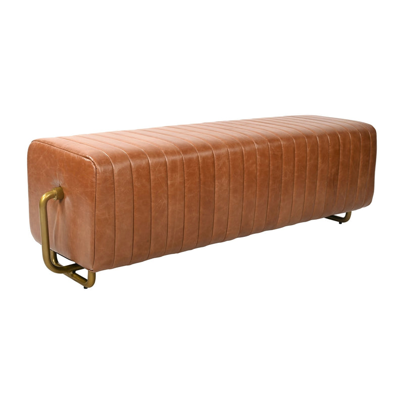 60" Felix Real Leather Bench - Al Rugaib Furniture