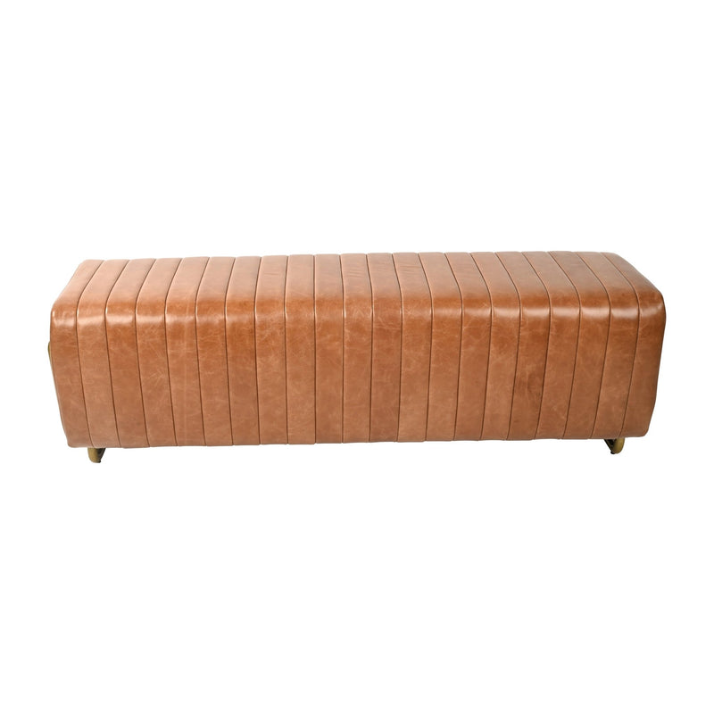 60" Felix Real Leather Bench - Al Rugaib Furniture