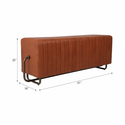 60" Felix Real Leather Bench - Al Rugaib Furniture