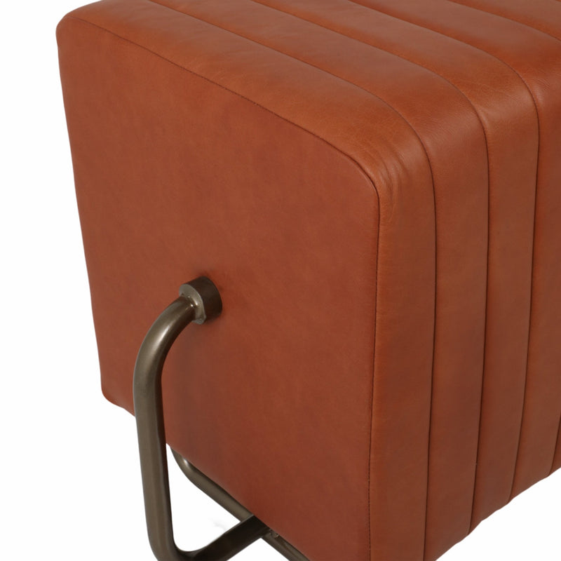 60" Felix Real Leather Bench - Al Rugaib Furniture