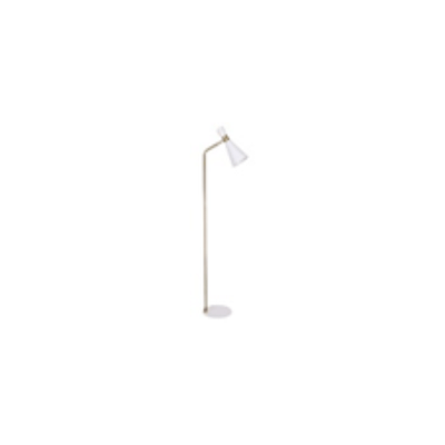 60" METAL FLOOR LAMP, WHITE/GOLD - Al Rugaib Furniture