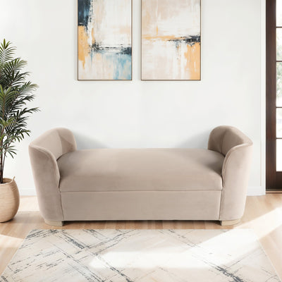 60" Serrano Bench, Ivory - Al Rugaib Furniture