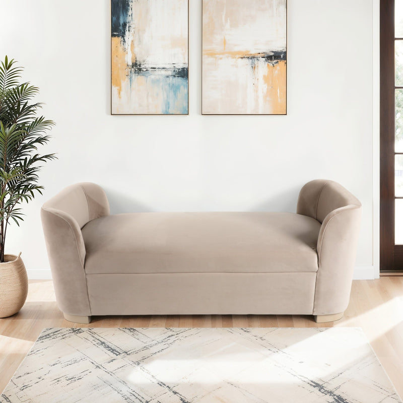 60" Serrano Bench, Ivory - Al Rugaib Furniture