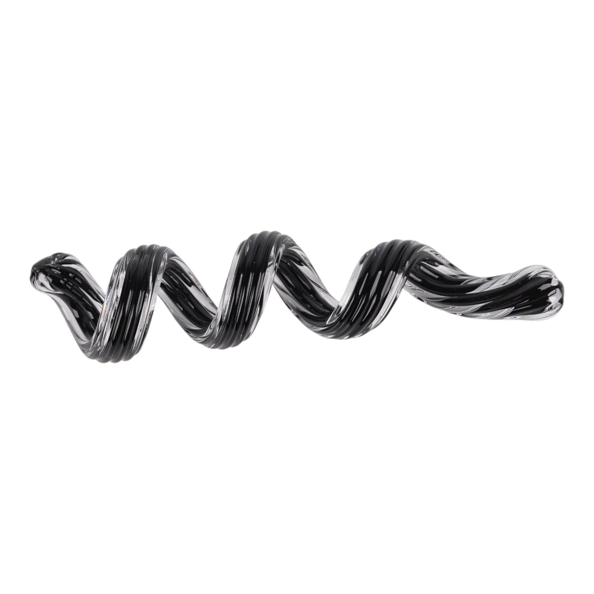 نحت الشريط الأسود / الأحمر الزجاجي لشامير Shamir Black/Red Glass Ribbon Sculpture