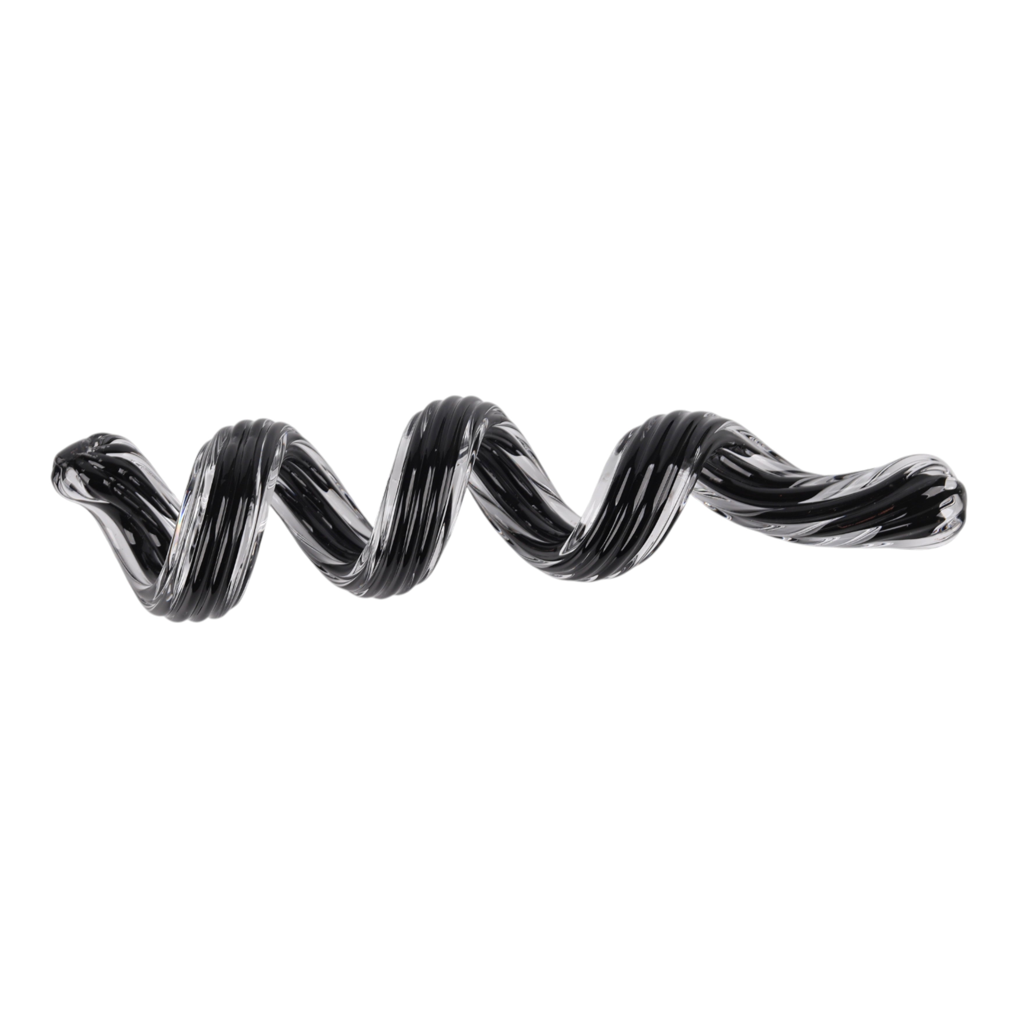 نحت الشريط الأسود / الأحمر الزجاجي لشامير Shamir Black/Red Glass Ribbon Sculpture