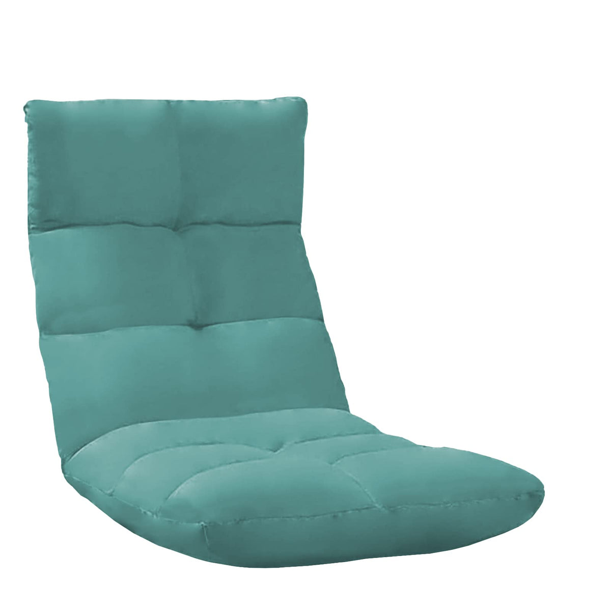 Picnic Upholstered Velvet Foldable Floor Chair - 120x50x15 cm Light Turquoise