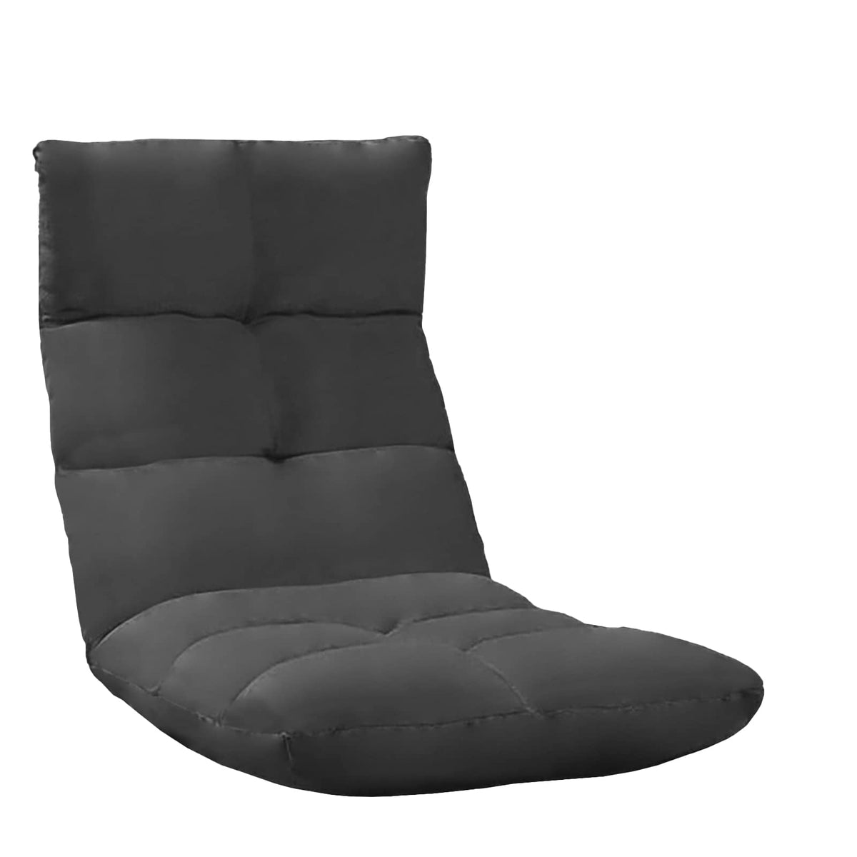 Picnic Upholstered Velvet Foldable Floor Chair - 120x50x15 cm Dark Grey