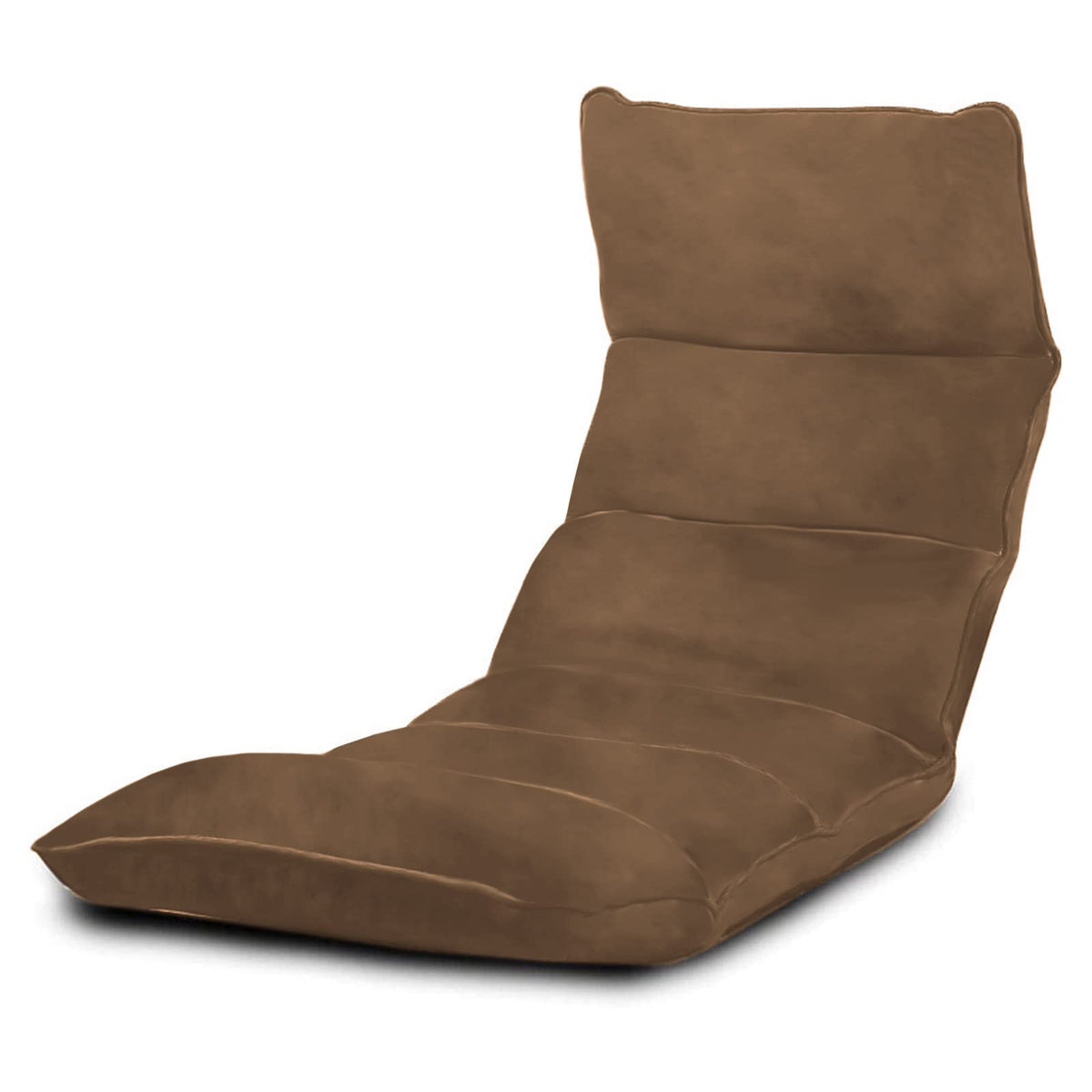 Picnic Velvet Foldable Floor Chair - 120x50x15 cm Light Brown