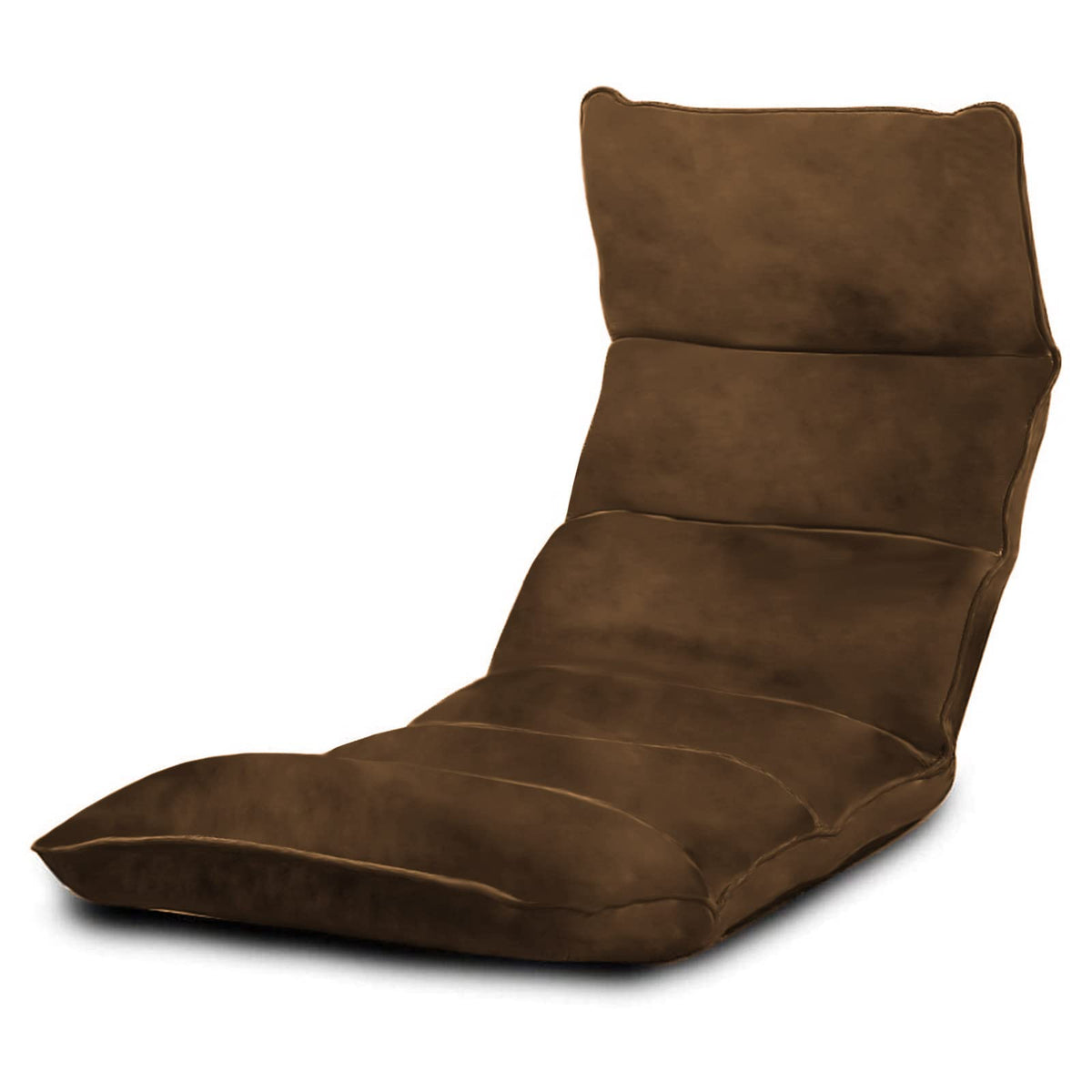 Picnic Velvet Foldable Floor Chair - 120x50x15 cm Brown