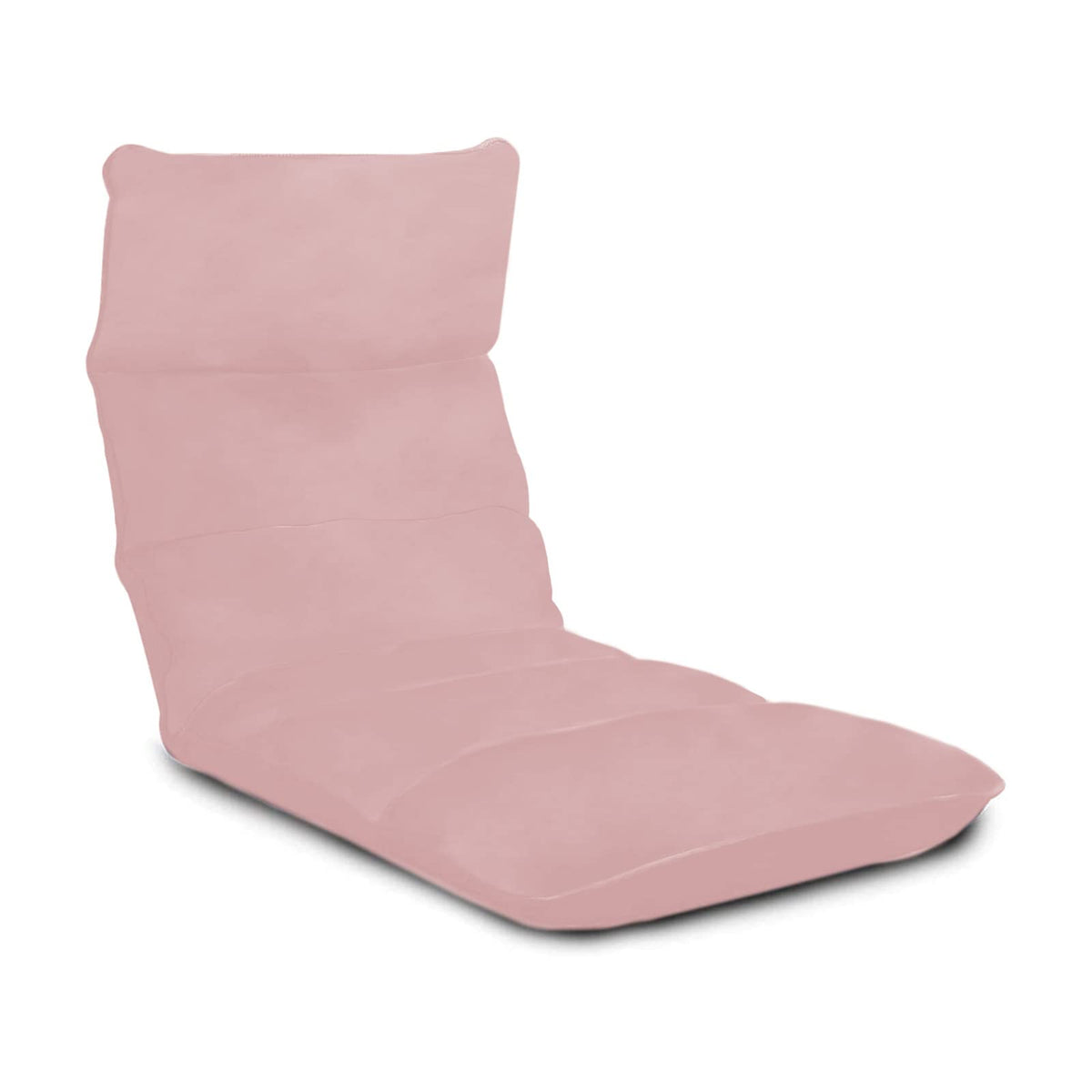 Picnic Velvet Foldable Floor Chair - 120x50x15 cm Light Pink