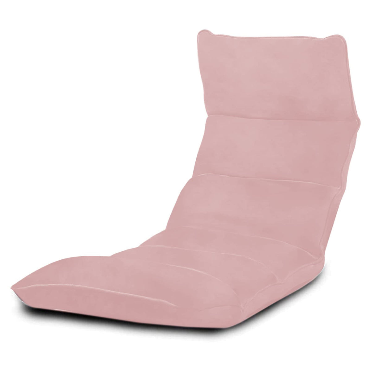 Picnic Velvet Foldable Floor Chair - 120x50x15 cm Light Pink