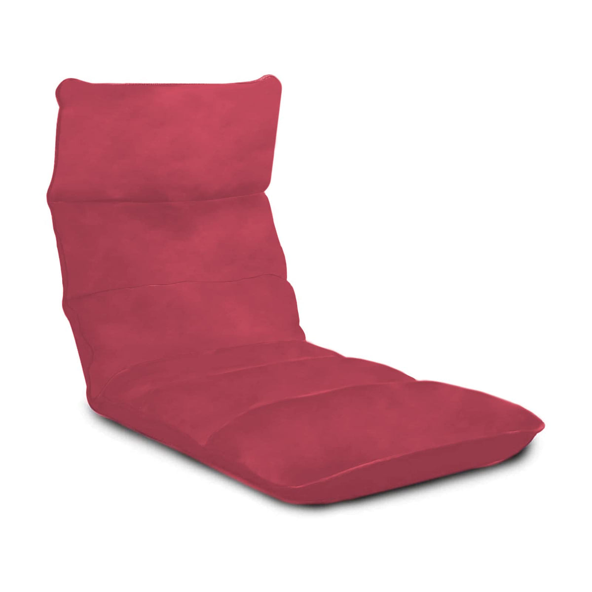 Picnic Velvet Foldable Floor Chair - 120x50x15 cm Dark Pink