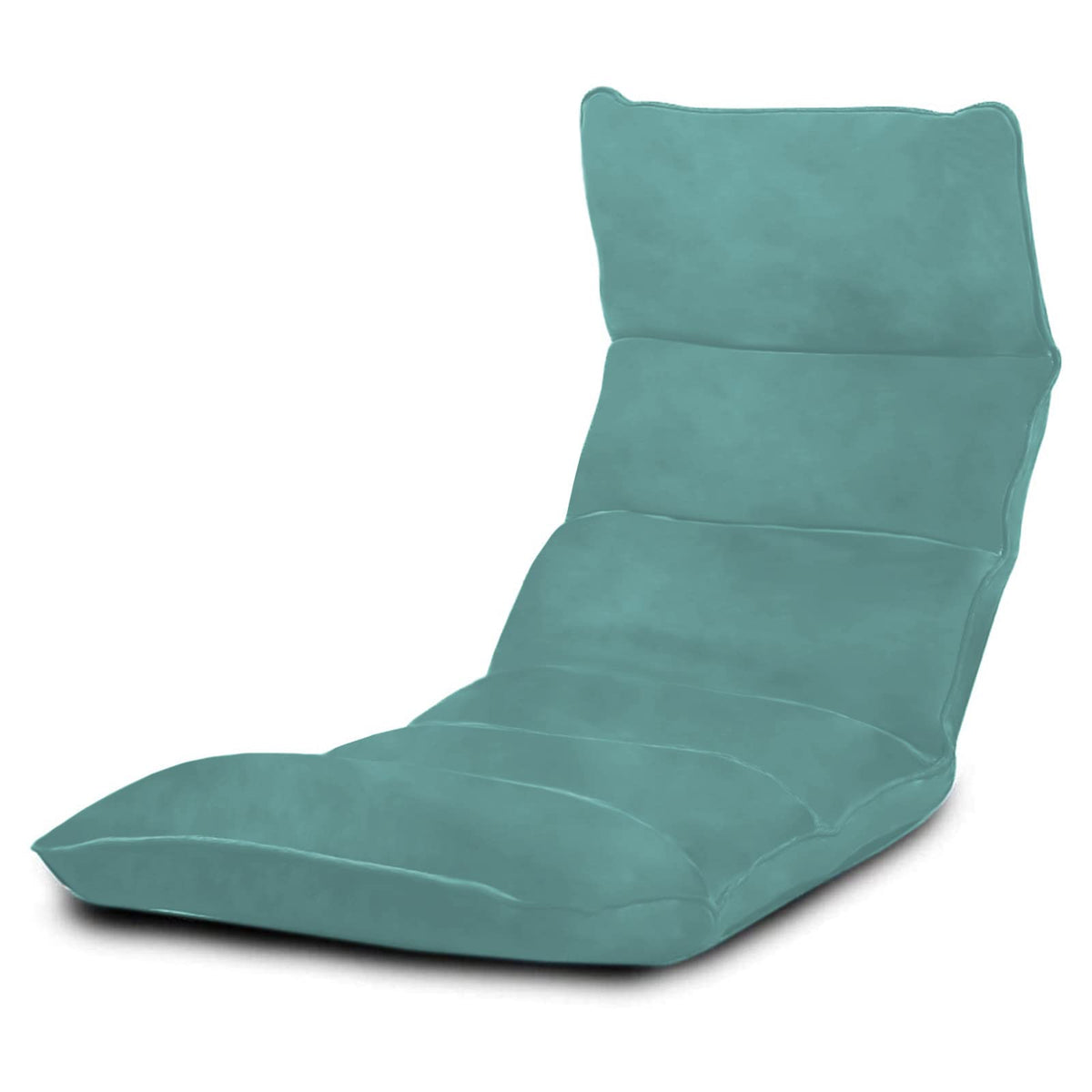 Picnic Velvet Foldable Floor Chair - 120x50x15 cm Light Turquoise