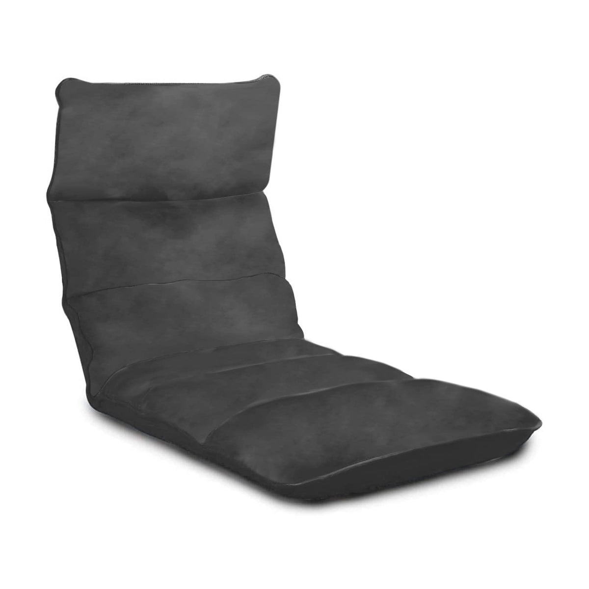Picnic Velvet Foldable Floor Chair - 120x50x15 cm Dark Grey